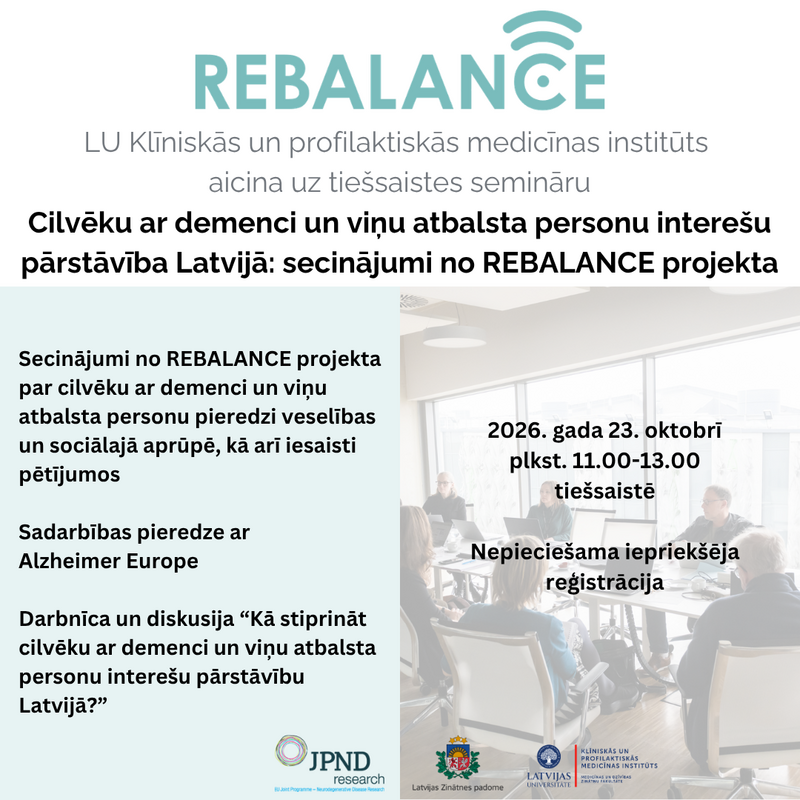 Cilvēku ar demenci un viņu atbalsta personu interešu pārstāvība Latvijā: secinājumi no REBALANCE projekta