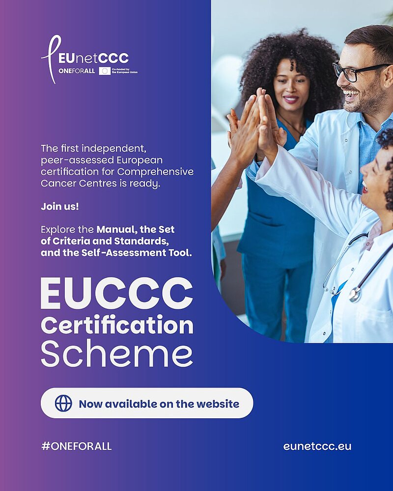 EUnetCCC publicē Visaptverošo vēža centru sertifikācijas ietvara dokumentus